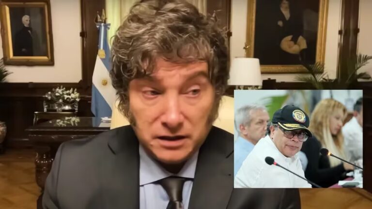 Javier Milei le dice a Gustavo Petro comunista asesino que está hundiendo a Colombia